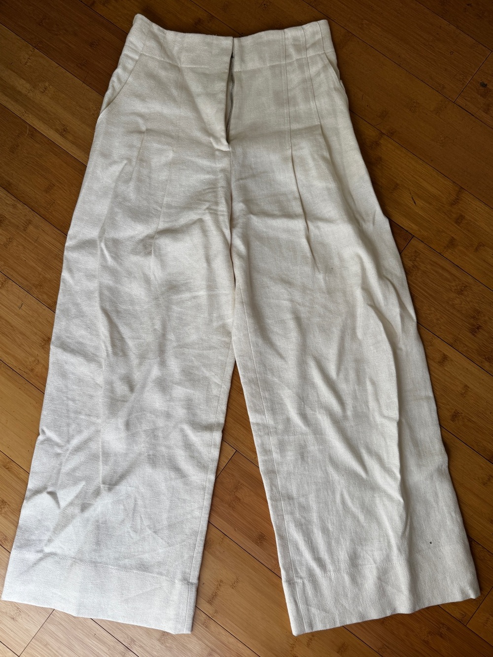 ALC linen blend wide leg trousers